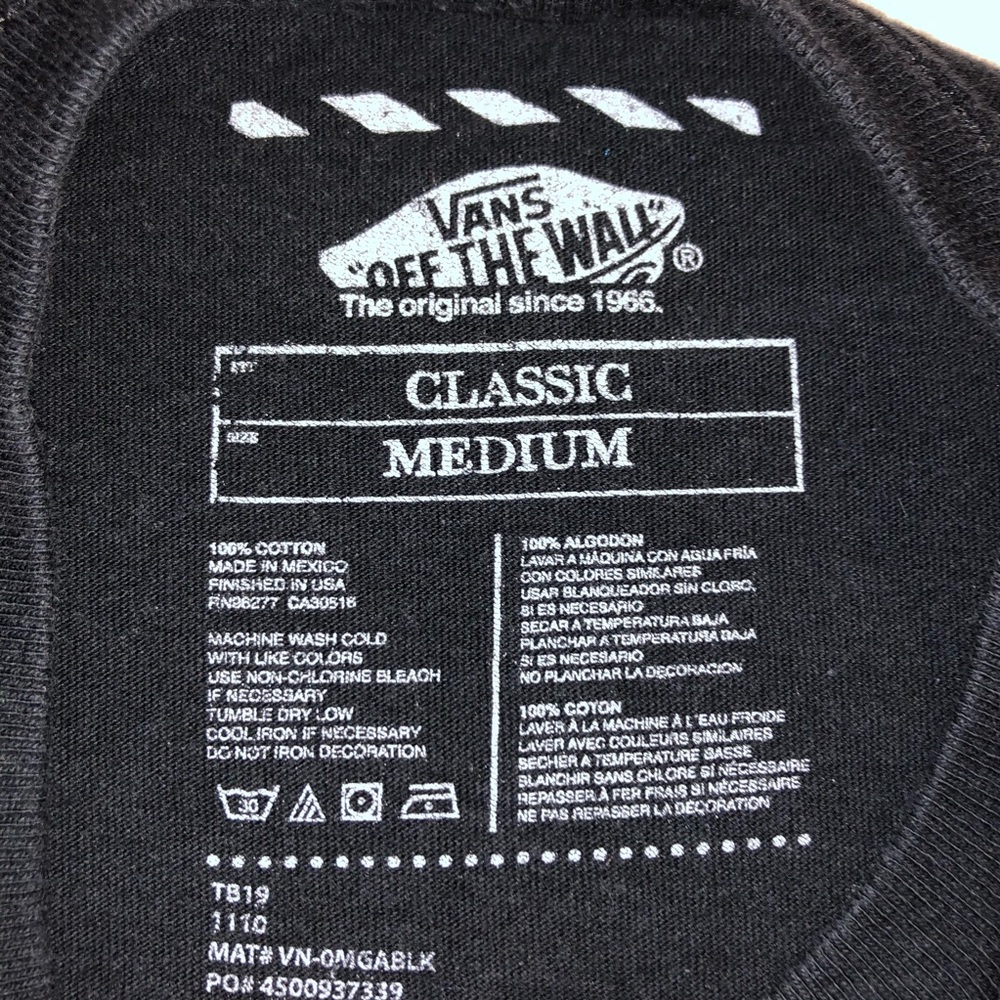 Vans Off The Wall T shirt - Black - Picture 3 of 5